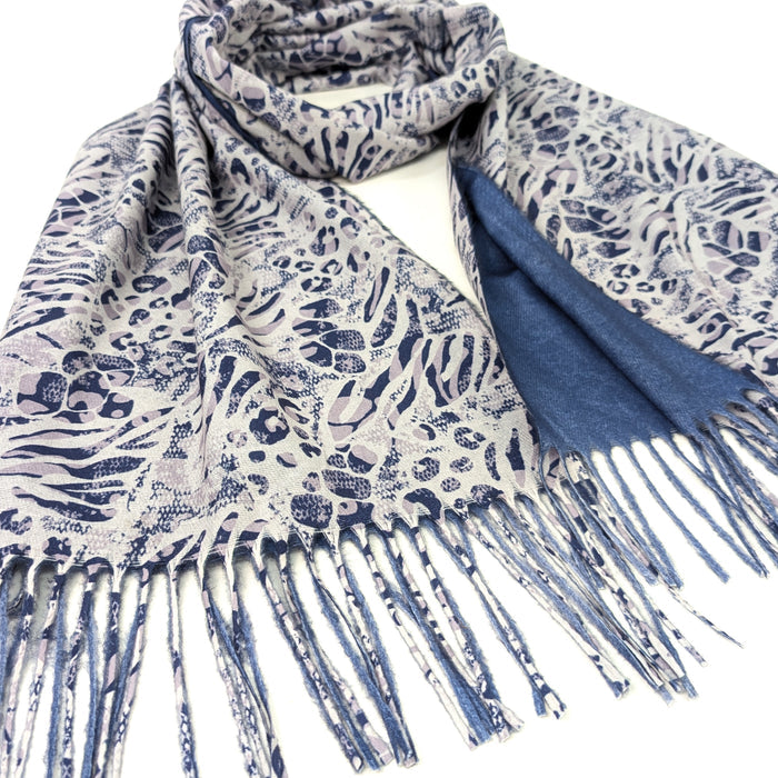 Walk On The Wild Side Pashmina Style Scarf - Latte (70x180cm) - Exclusive Design