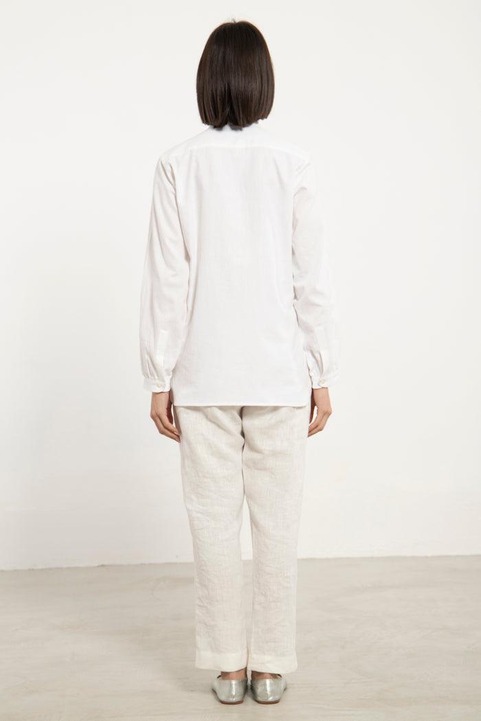 Wared Cotton Embroidered Blouse