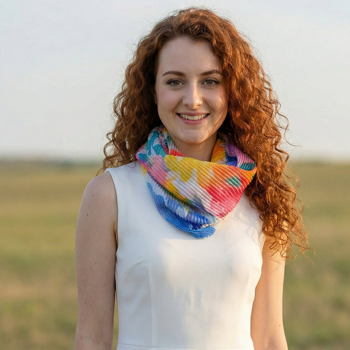 Watercolour Brights Magnetic Neck Scarf - Exclusive Design