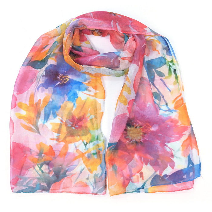 Watercolour Brights Scarf (50x180cm) - Exclusive Design