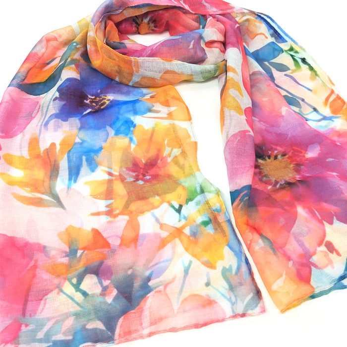 Watercolour Brights Scarf (50x180cm) - Exclusive Design