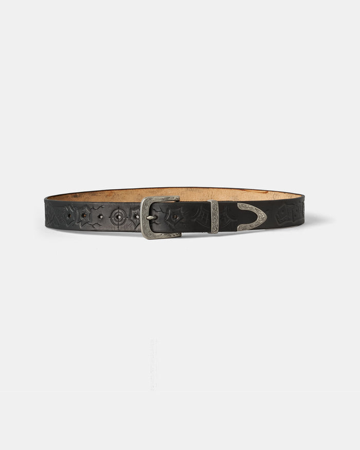 Wayne Peterson LTLCO x FIFTH Leather Belt "Bad Luck Charm"