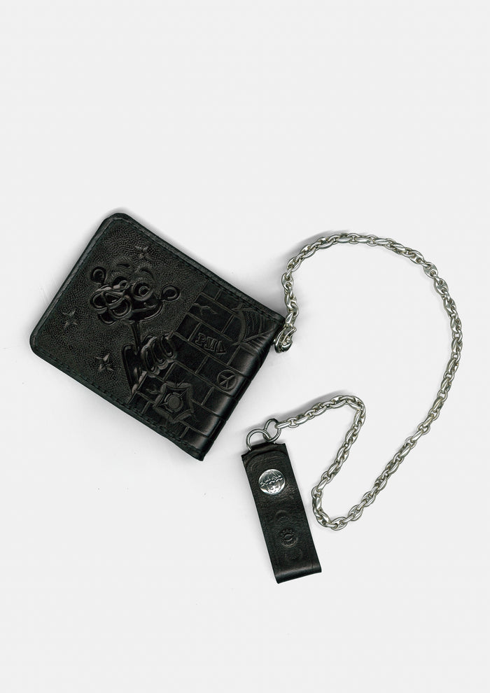 Wayne Peterson LTLCO x FIFTH ・/ Leather Billfold with Silver 925 Wallet Chain