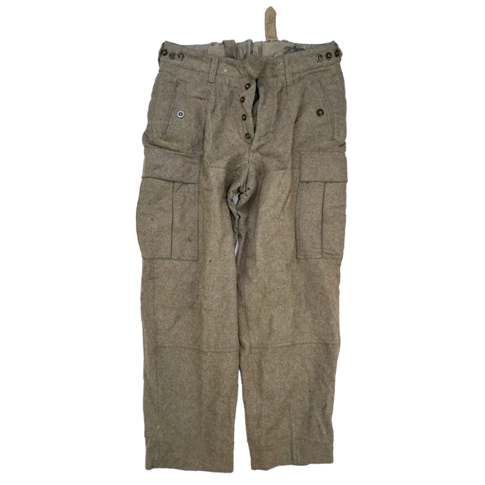 West German Wool Field Trousers - 178/78, Small - German Army Surplus - Combat Trousers
