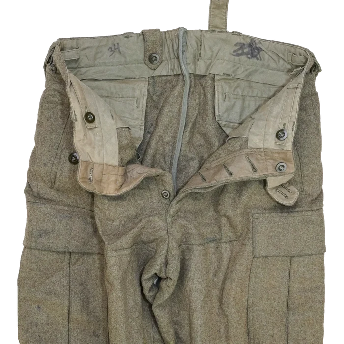 West German Wool Field Trousers - 178/78, Small - German Army Surplus - Combat Trousers