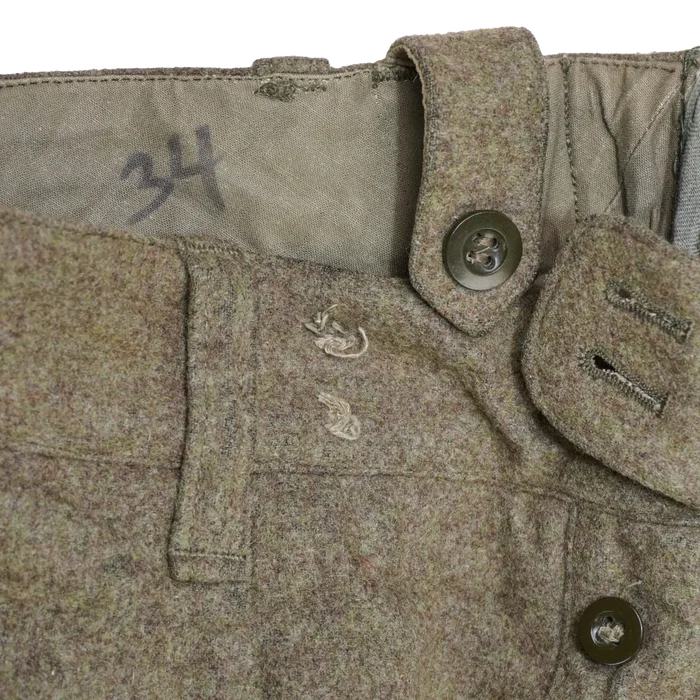 West German Wool Field Trousers - 178/78, Small - German Army Surplus - Combat Trousers