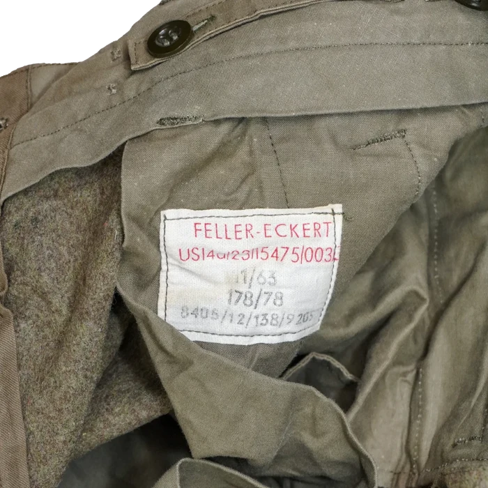 West German Wool Field Trousers - 178/78, Small - German Army Surplus - Combat Trousers