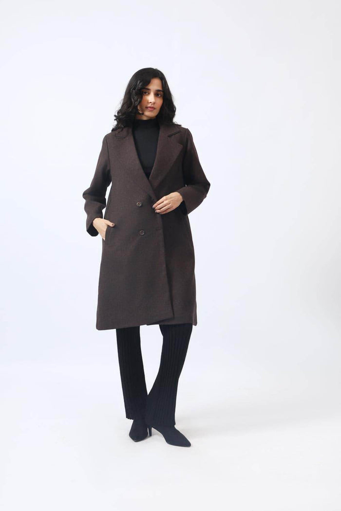 Womens Long Coat - Black Faded - Dubai Offers Today