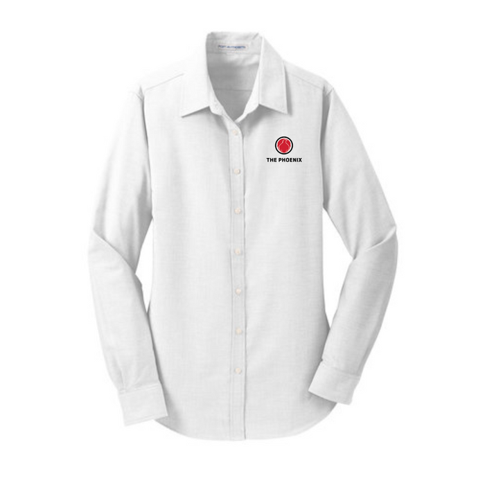 Women's Long Sleeve Button-Front Oxford Shirt
