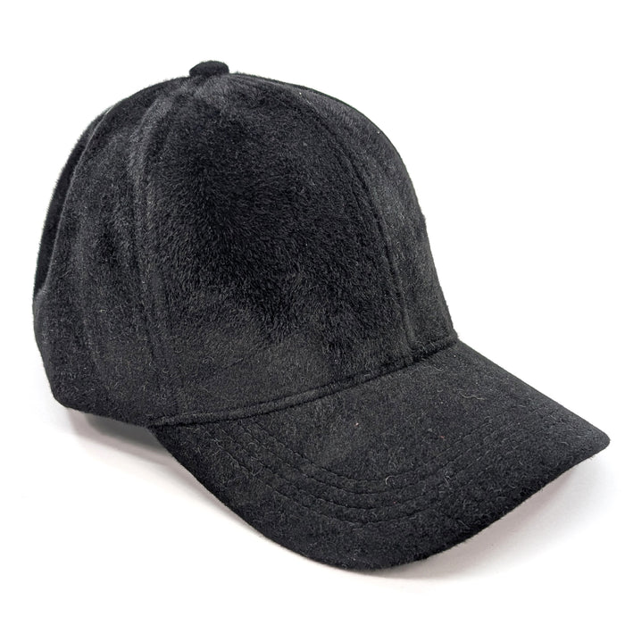 Wool Feel Cap - Black