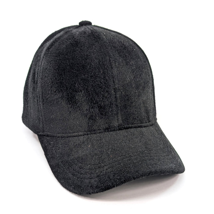 Wool Feel Cap - Black