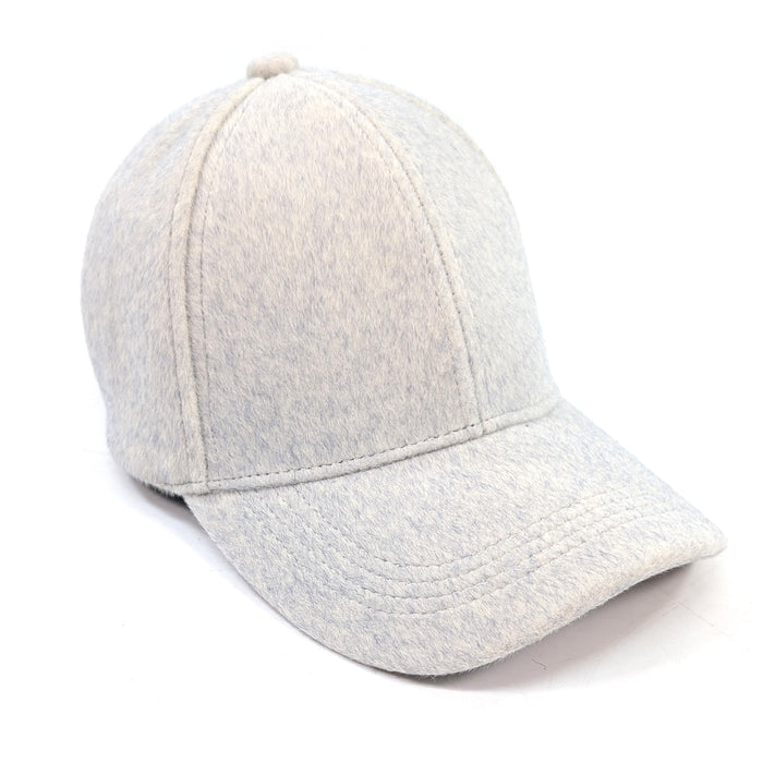 Wool Feel Cap - Light Grey