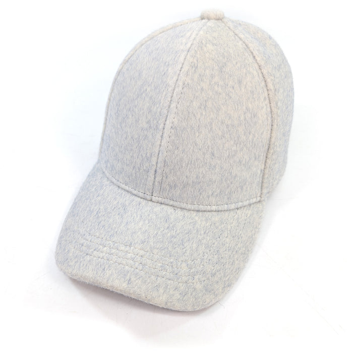 Wool Feel Cap - Light Grey