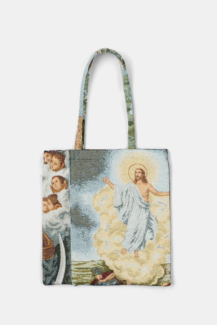 Woven Fabric Tote / Jesus Motif