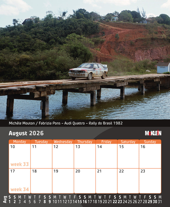 WRC 2026 Desktop Rally Calendar - History meets the Present