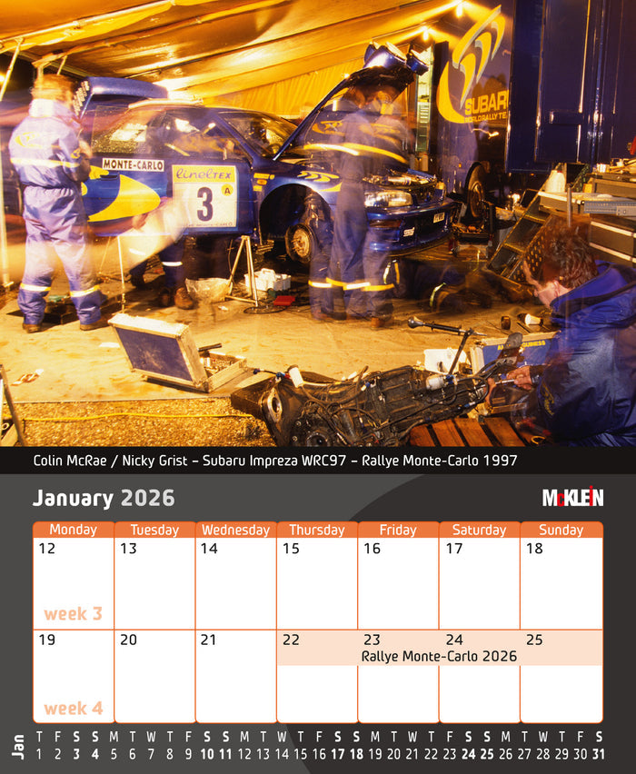WRC 2026 Desktop Rally Calendar - History meets the Present