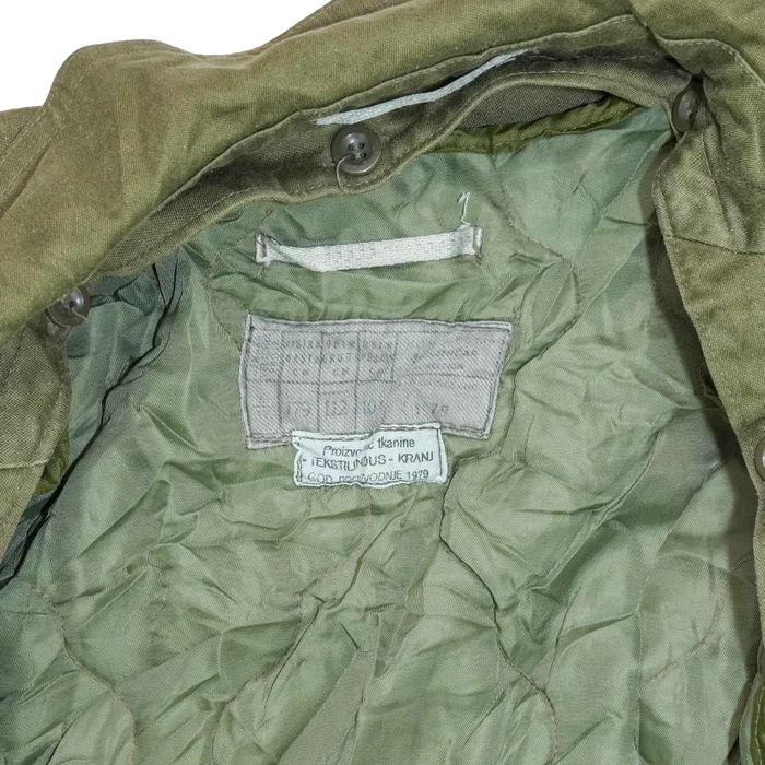 Yugoslavian JNA Olive Parka with Liner - Large - Yugoslavian Army Surplus - Parkas