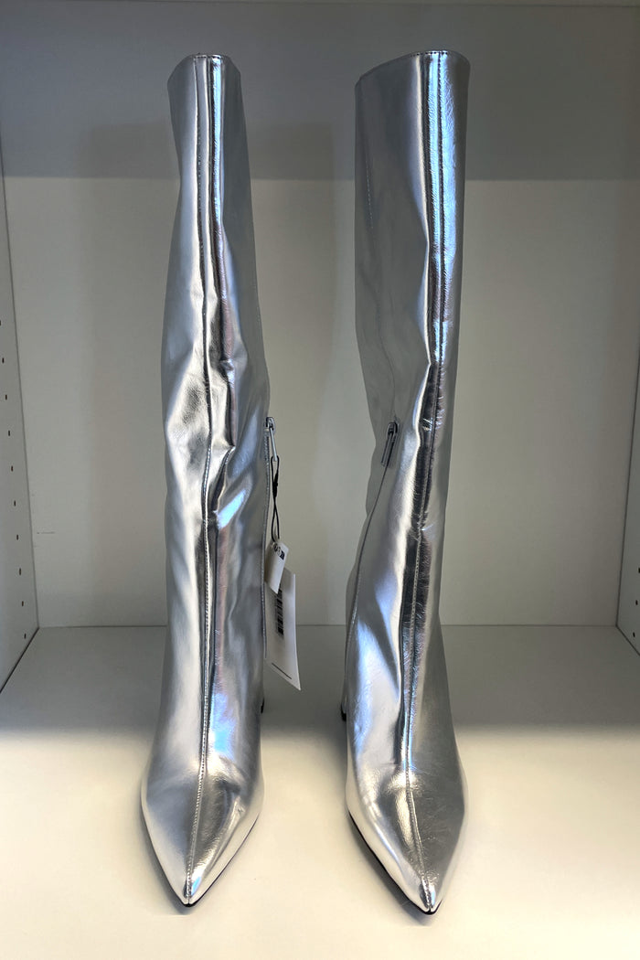 Zara Silver Knee High Boot image 1