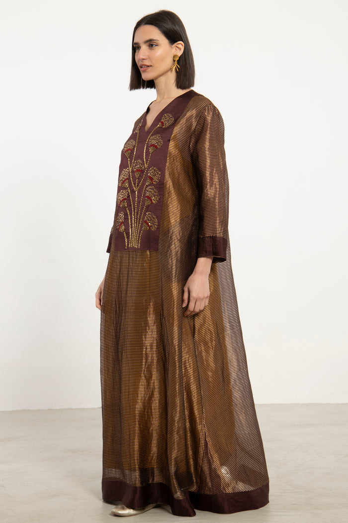 Zein Silk Embroidered Dress